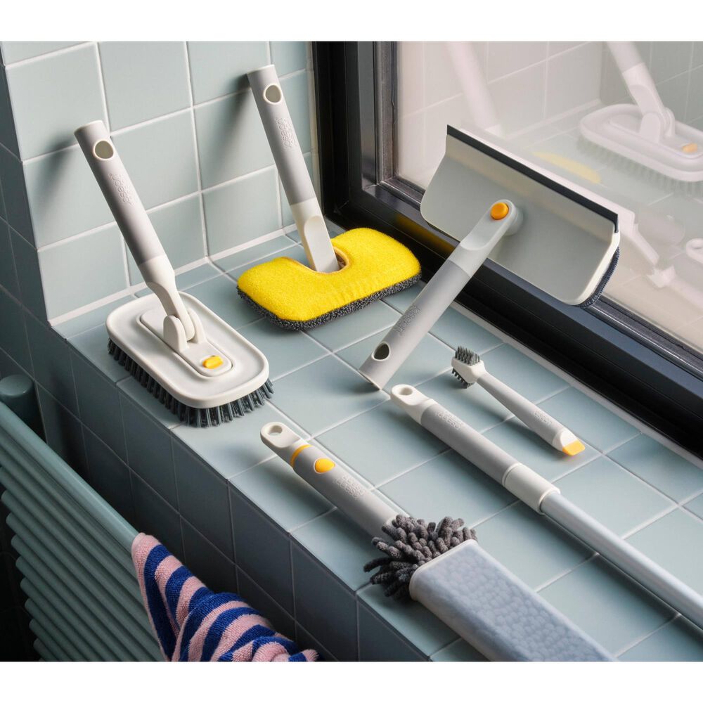 Joseph Joseph CleanTech 2-in-1 Glass Cleaning Tool in Stone, , large