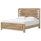 Ashley Brozmont King Platform Panel Bed with Two Nightstands in Natural Brown, , large
