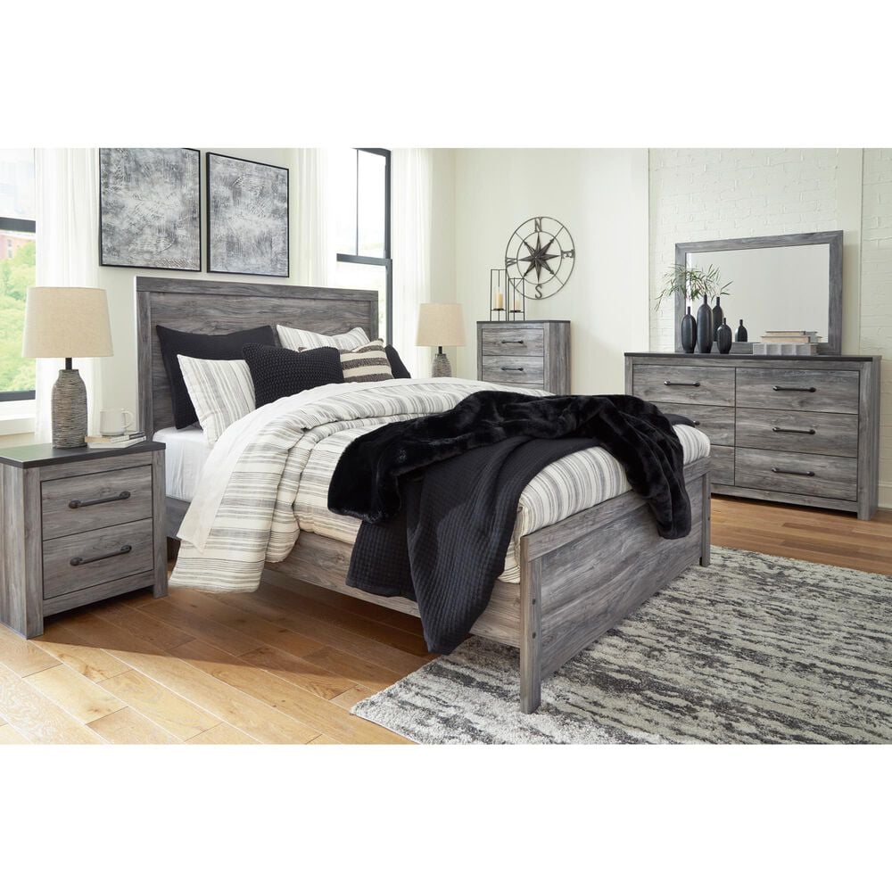 Ashley Bronyan Bedroom Dresser Mirror in Dark Gray, , large