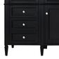 James Martin Vanities Brittany 60" Single Bathroom Vanity in Black Onyx with 3 cm Victorian Silver Quartz Top and Rectangular Sink, , large
