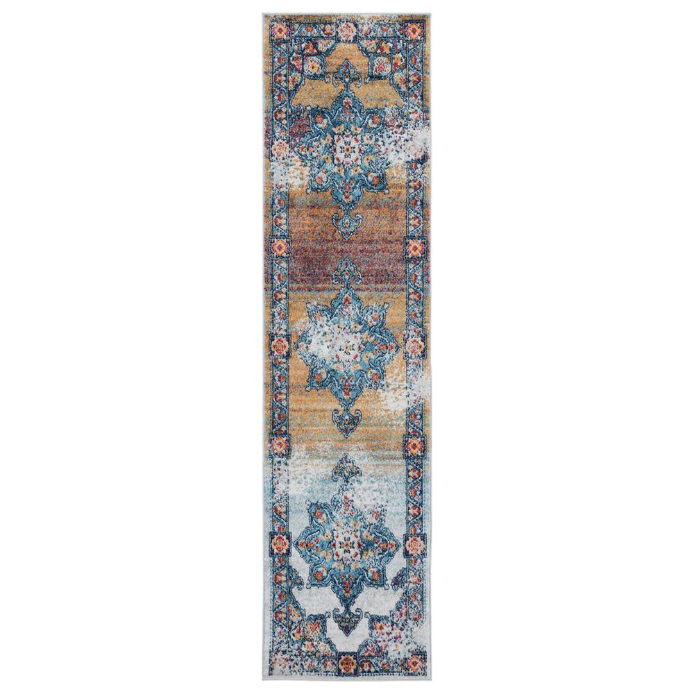 Amer Rugs Alexandria 2"6" x 10"3" Gray and Gold Runner, , large