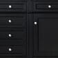 James Martin Vanities Brittany 60" Single Bathroom Vanity in Black Onyx with 3 cm Parisien Bleu Quartz Top and Rectangular Sink, , large