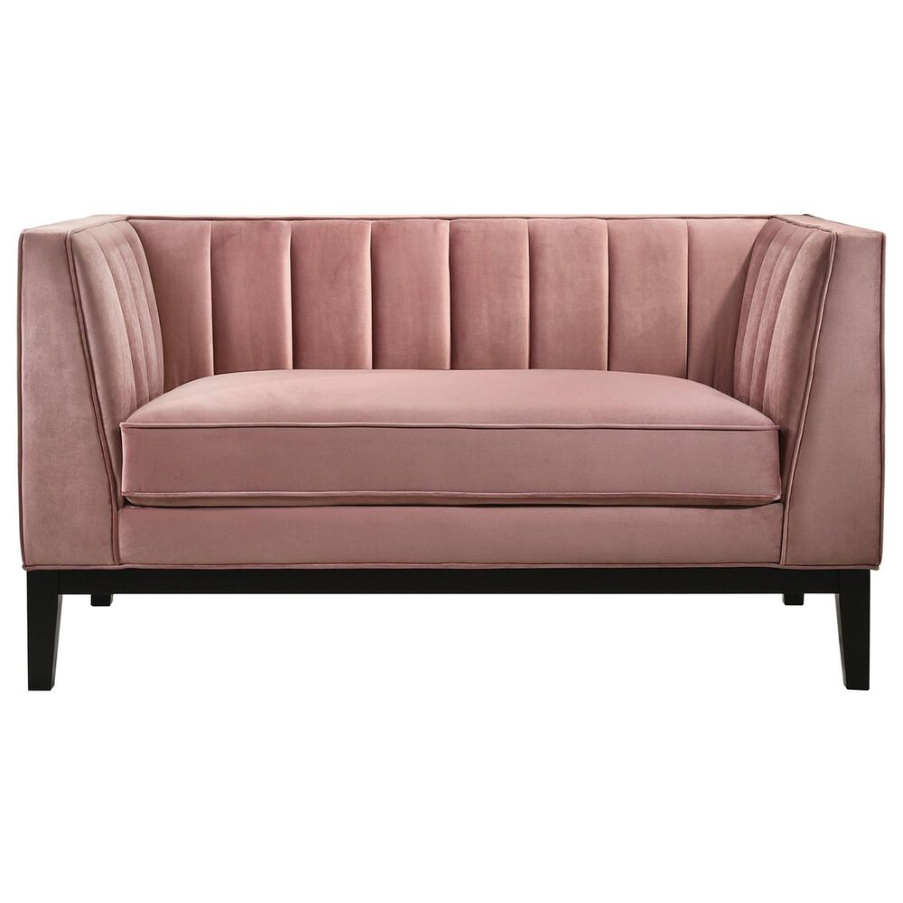 Mayberry Hill Calais Loveseat in Marine Rose Velvet, , large