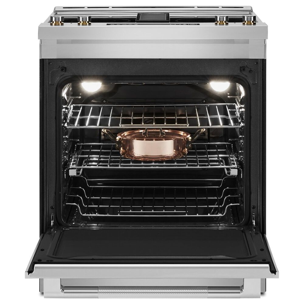 JennAir 6.2 Cu. Ft. Rise 30&quot; Electric Downdraft Slide-In Range in Stainless Steel and Black, , large