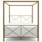 Furniture of America Rosadale Queen X-Cross Canopy Bed in Gold, , large