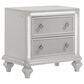New Heritage Design Stardust 4-Piece Queen Bedroom Set in White and Silver, , large