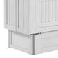 New Day Furniture Daisy Queen Murphy Cabinet Bed in White with Mattress , , large