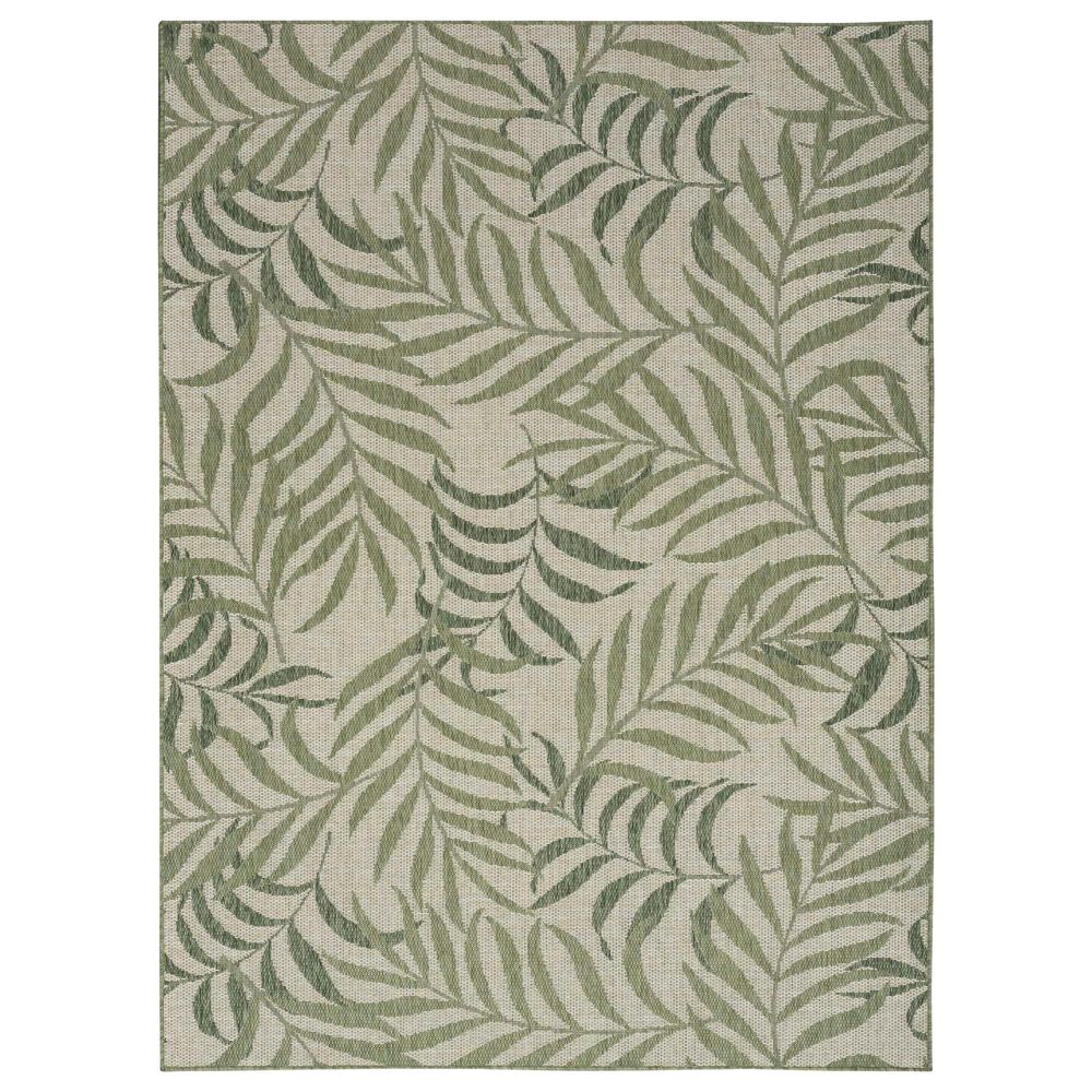 Nourison Garden Oasis GOA01 Ivory and Green 4&#39; x 6&#39; Indoor/Outdoor Area Rug, , large
