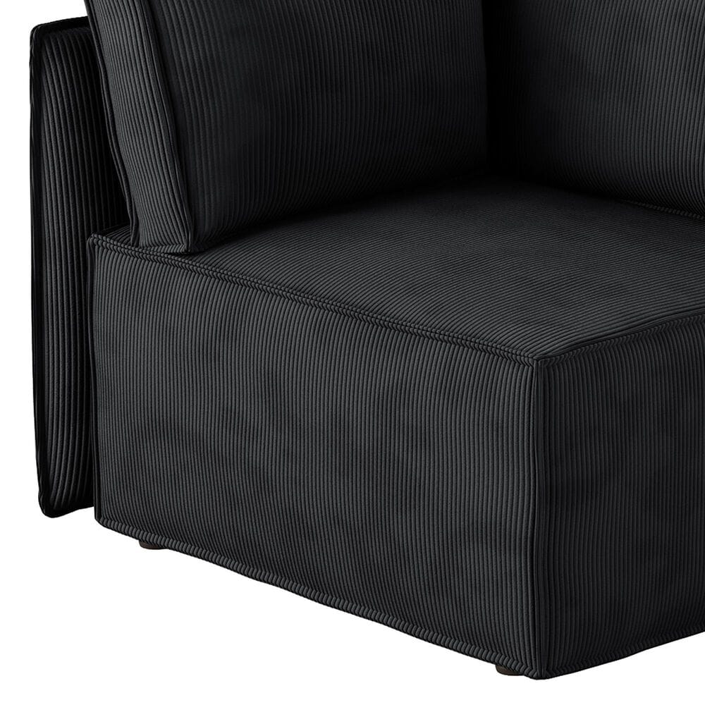 HOMLUX Corner Seat Module in Black, , large