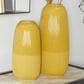 Maple and Jade 2-Piece Decorative Vase Set with Vertical Line Pattern in Polished Yellow, , large