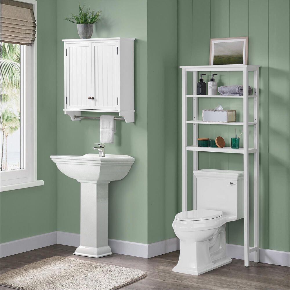 Timberlake Dover 29&quot; Wall Bathroom Storage Cabinet in White, , large