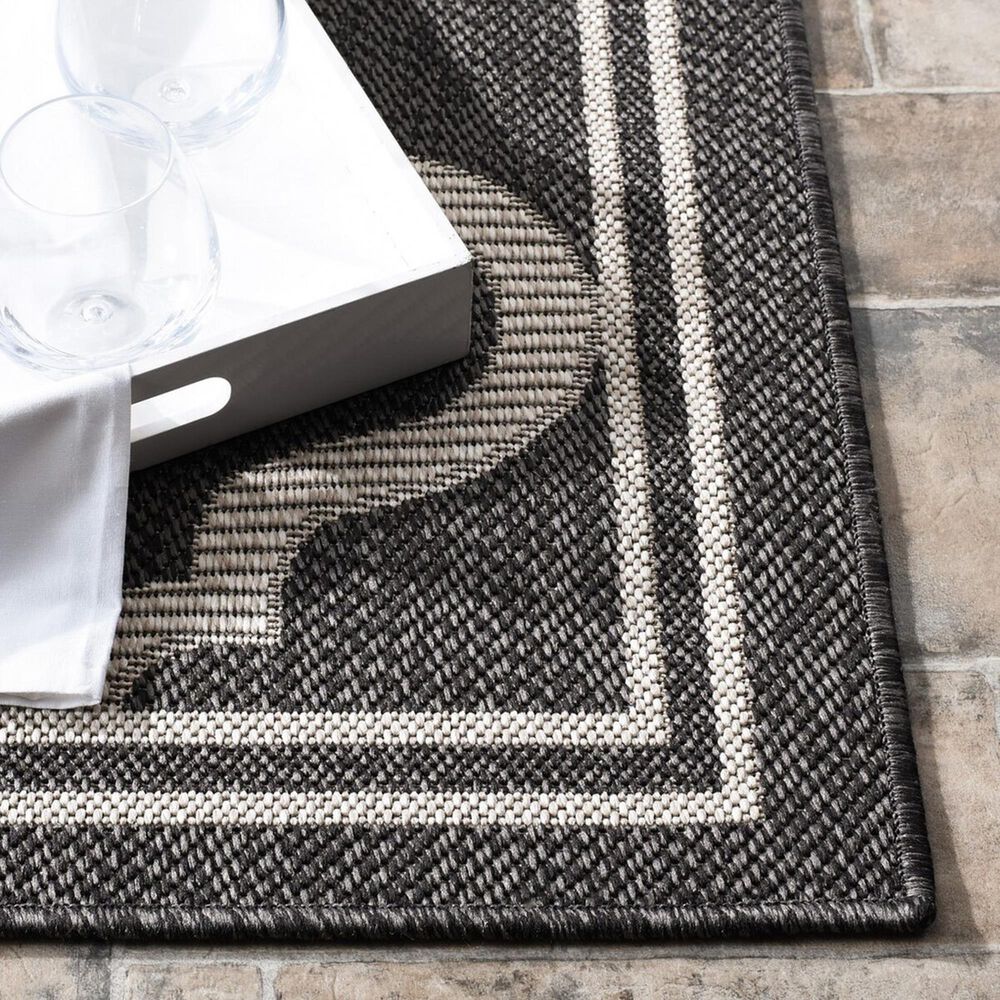 Safavieh Bermuda 8&#39; x 10&#39; Charcoal and Ivory Indoor/Outdoor Area Performance Rug, , large