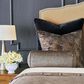 Eastern Accents Priscilla 27" Square Euro Pillow Sham in Fomo Charcoal and Edris Charcoal, , large