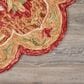 L&R Resources Sinuous Floral Medallion 6" Scalloped Red and Multicolor Area Rug, , large
