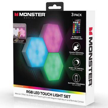 Monster Illuminessence Hexagon Touch Light in Multicolor (3-Pack), , large