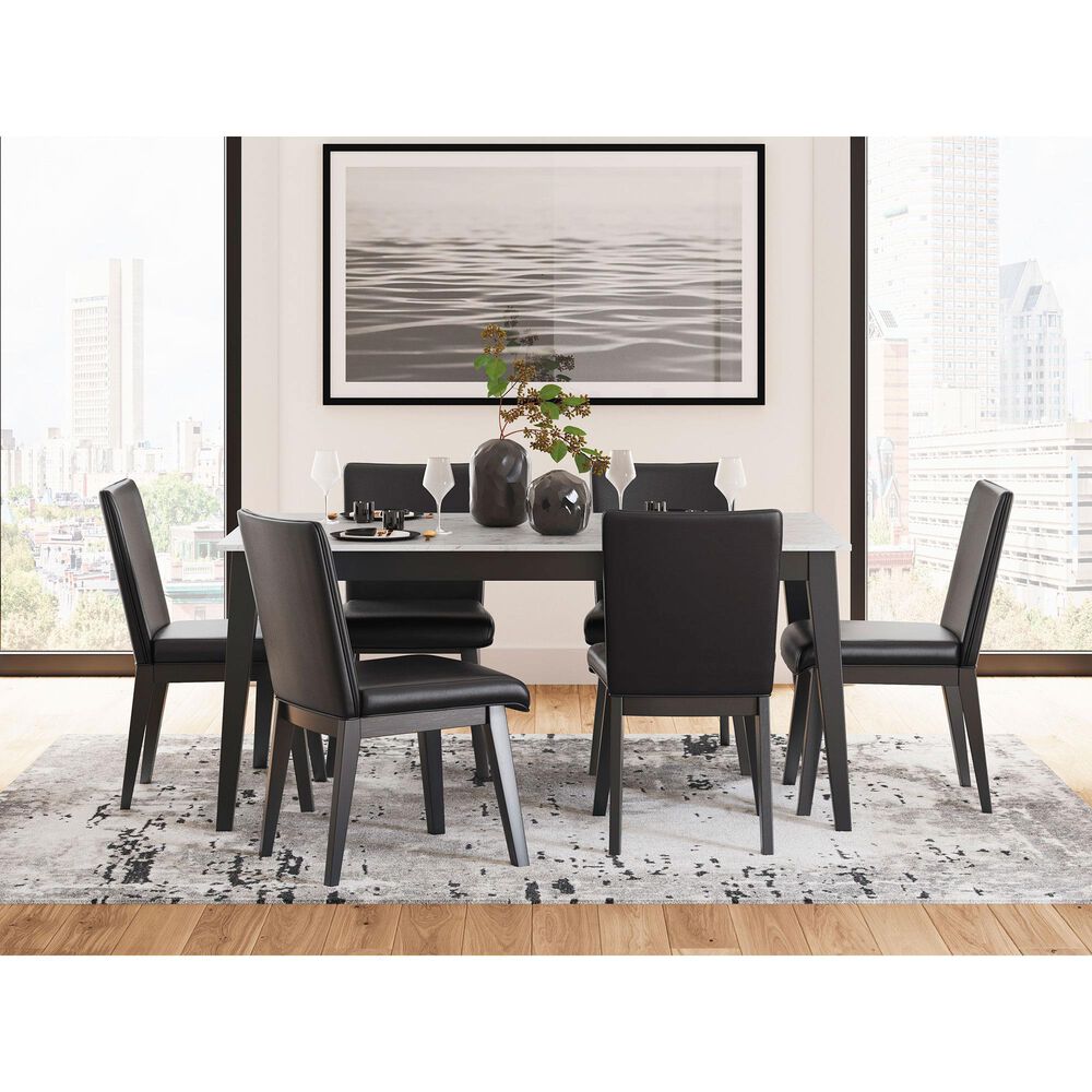 Ashley Jettaya Dining Table in Black and White - Table Only, , large