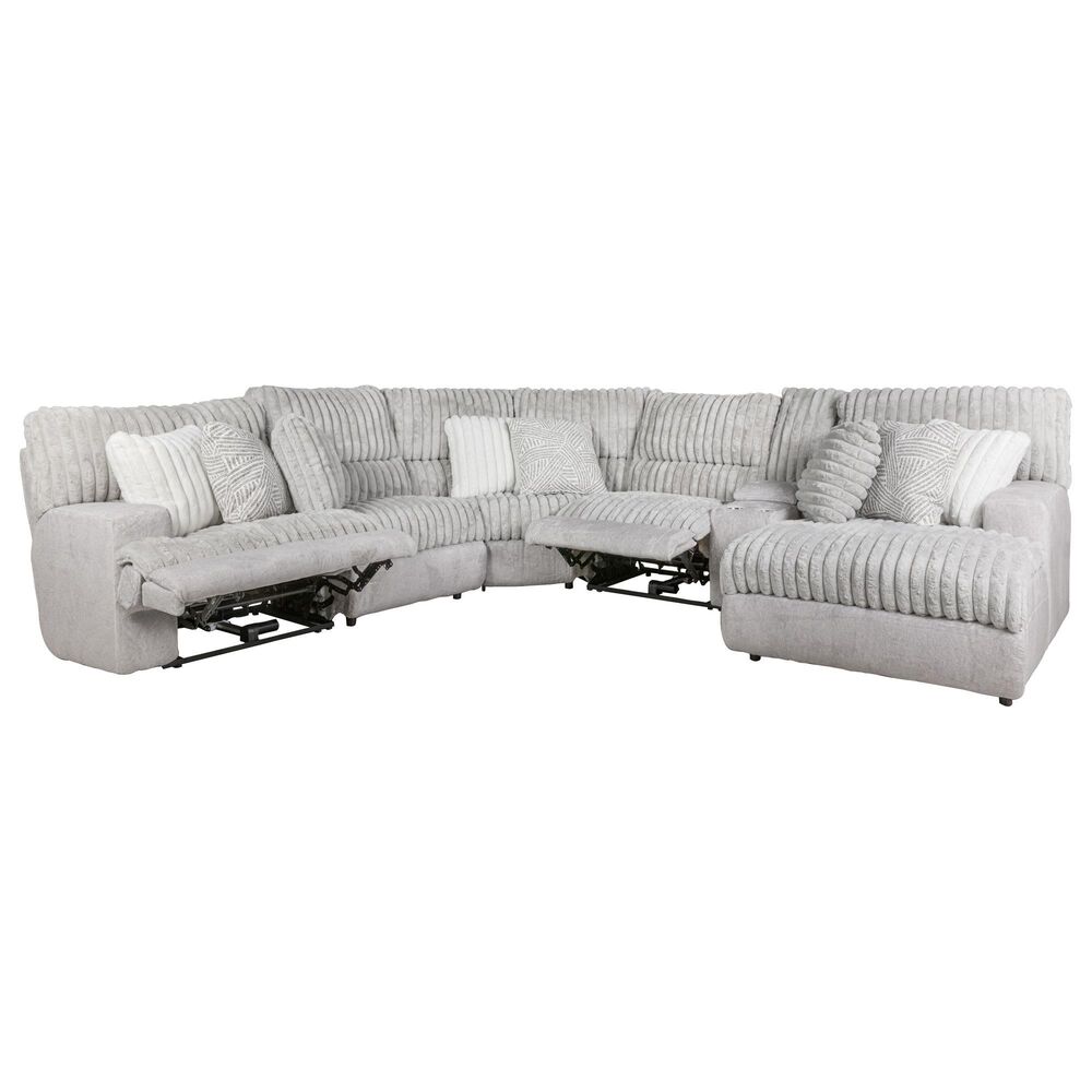 Catnapper 6-Piece Power Reclining Sectional in Moonstruck, , large
