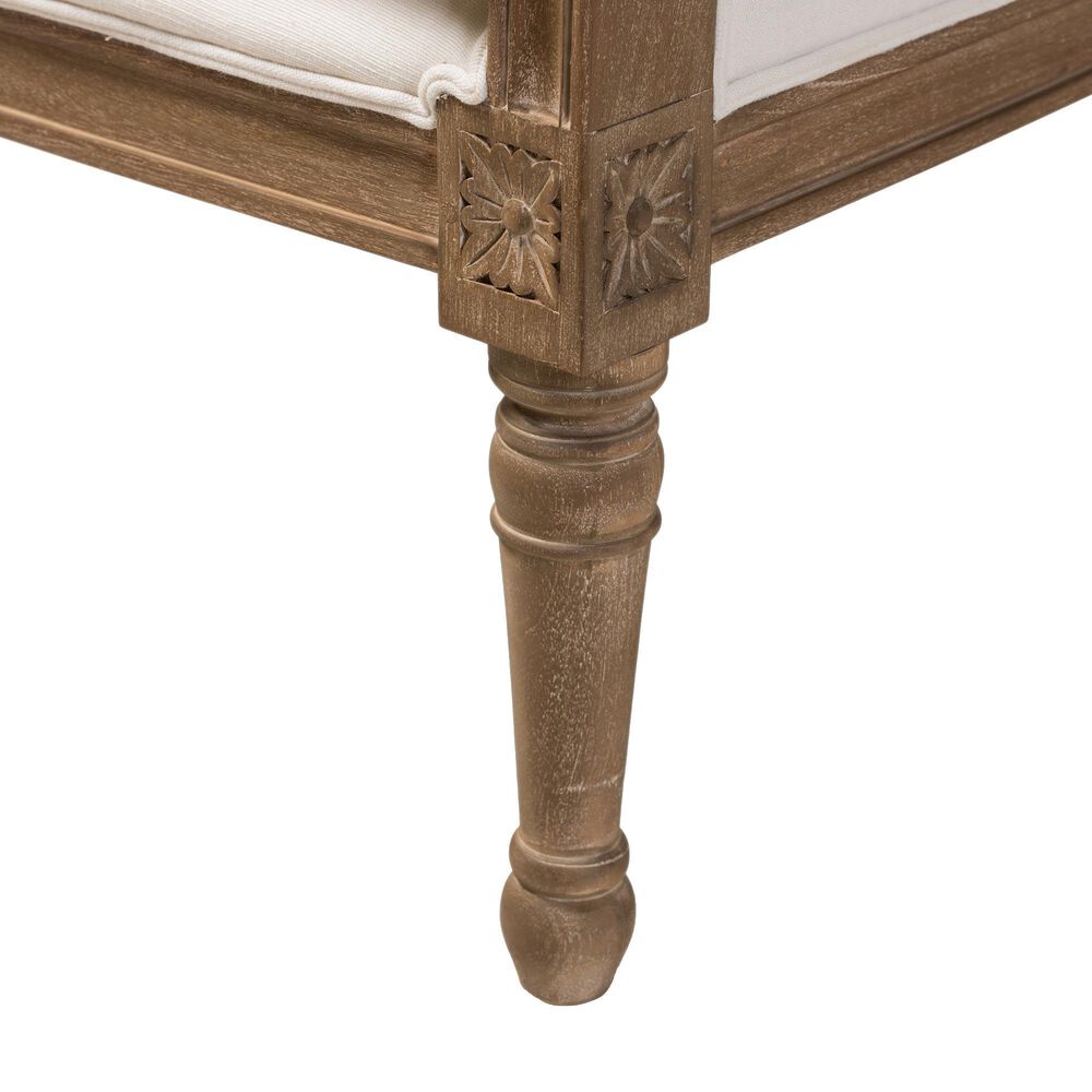 Baxton Studio Charlemagne Accent Chair in Beige, , large