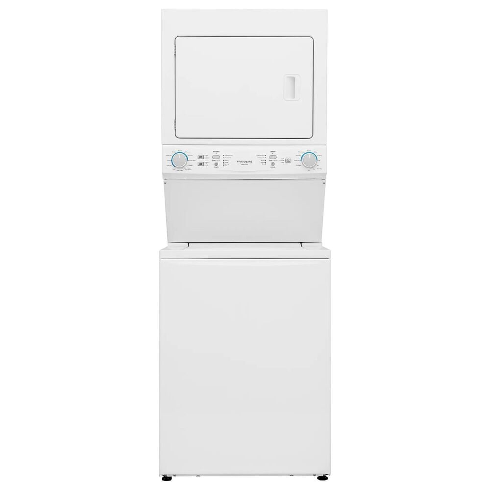Frigidaire 3.9 Cu Ft Washer and 5.5 Cu Ft Dryer Electric Stacked Laundry in White, , large