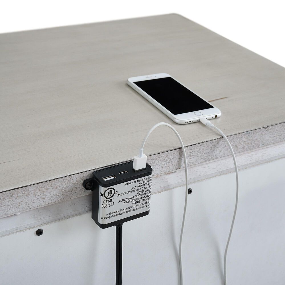 Mayberry Hill McCoy 4-Piece King Storage Bedroom Set in Antique White, , large