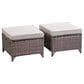 Sunwell Garden Patio Ottoman in Beige (Set of 2), , large