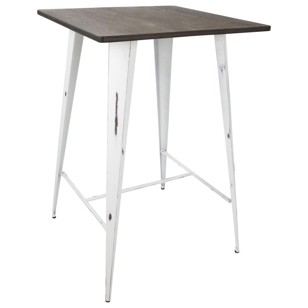 Lumisource Oregon Pub Table in Espresso and Vintage White, , large