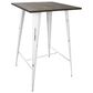 Lumisource Oregon Pub Table in Espresso and Vintage White, , large