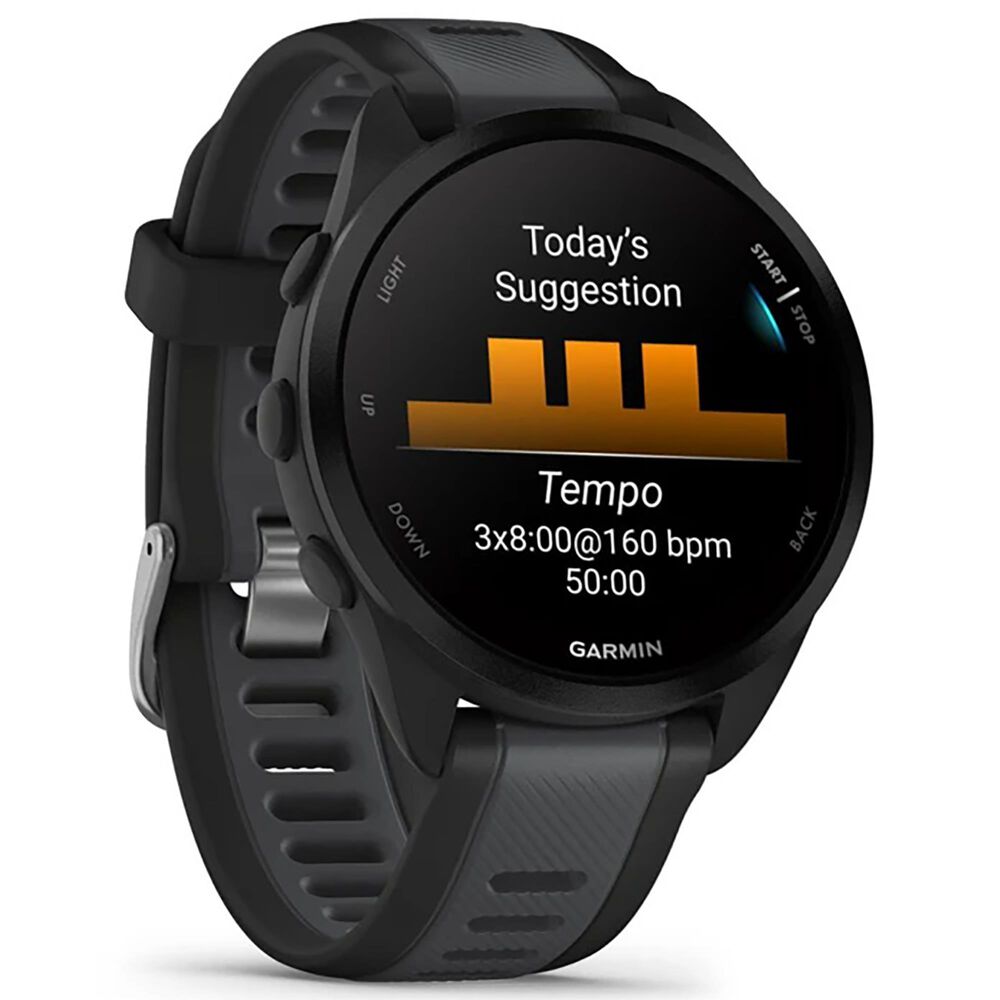 Garmin Forerunner 165 Smartwatch 30.4mm in Black and Slate Gray, , large