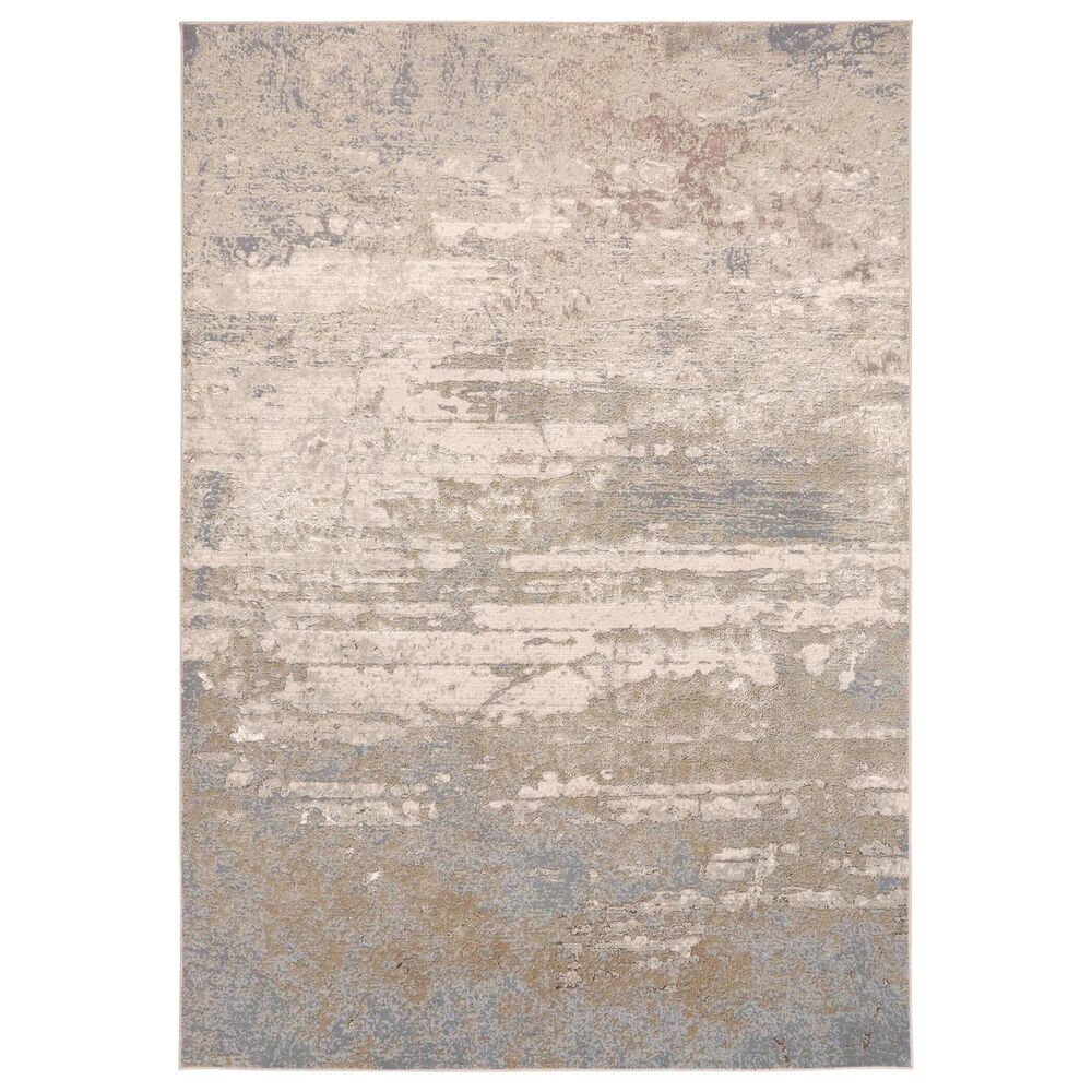 Feizy Aura 3567F 9"2" x 12" Beige and Gold Area Rug, , large