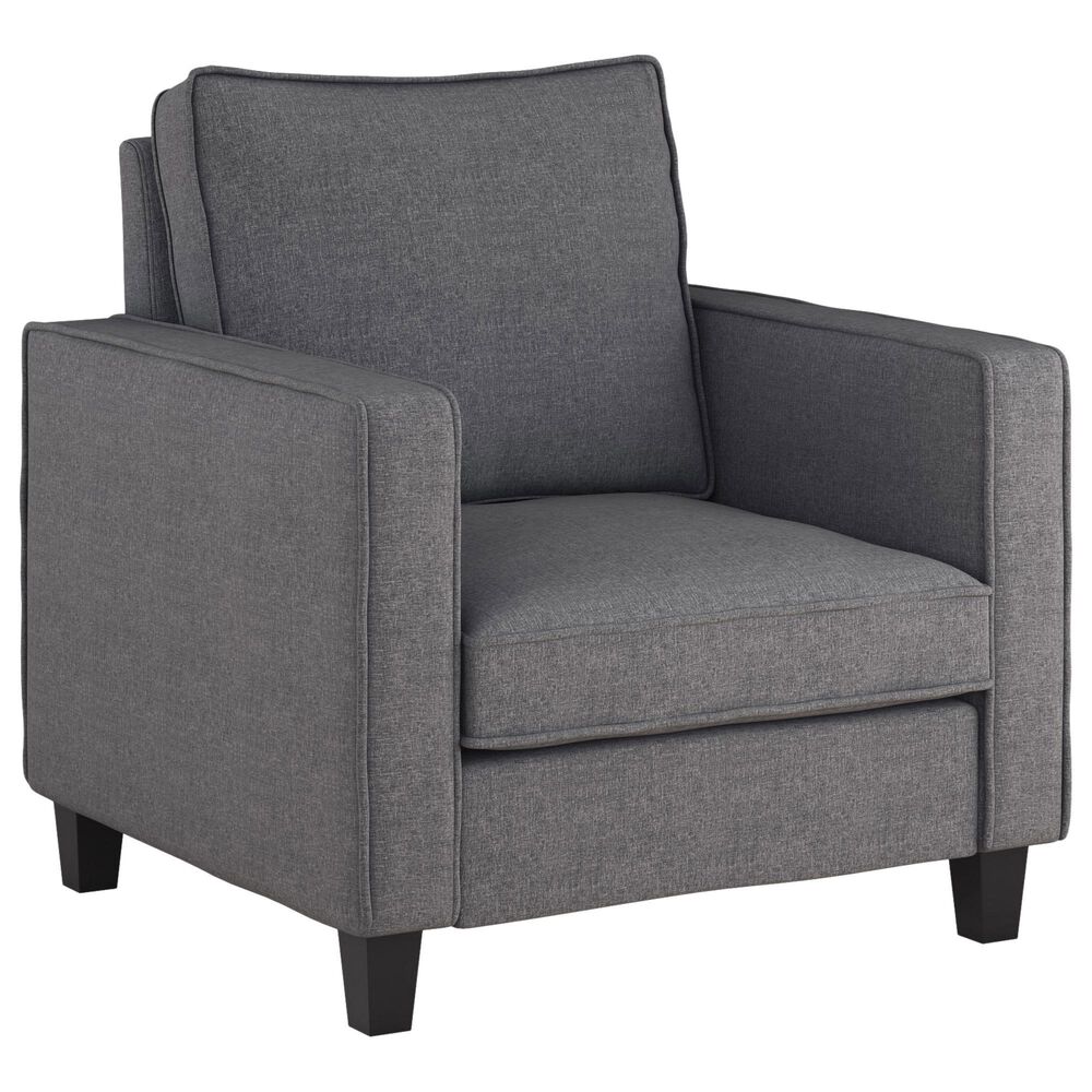 CorLiving Georgia Accent Chair in Grey, , large