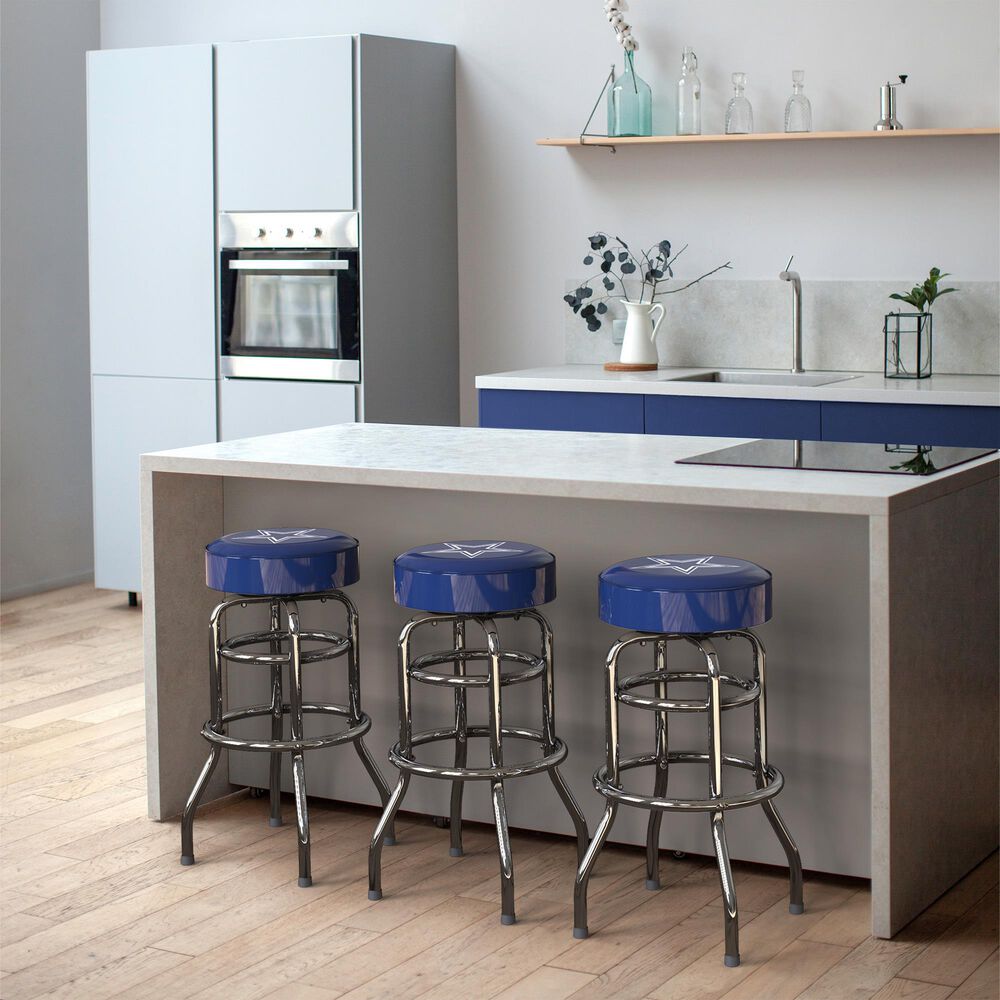 Imperial International Dallas Cowboys Bar Stool in Viny Navy, , large