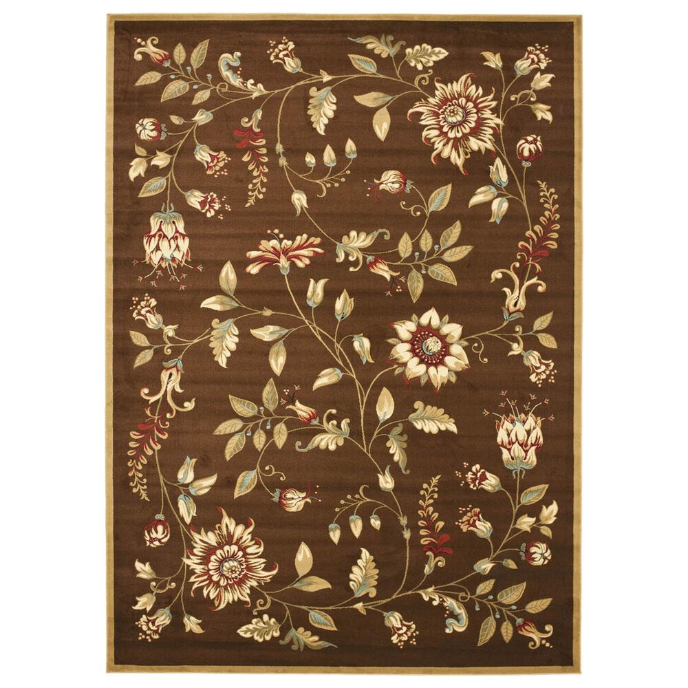 Safavieh Lyndhurst LNH552 8" x 11" Brown and Multicolor Area Rug, , large