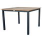 Three Birds Casual SoHo 42" Square Dining Table in Teak and Black, , large