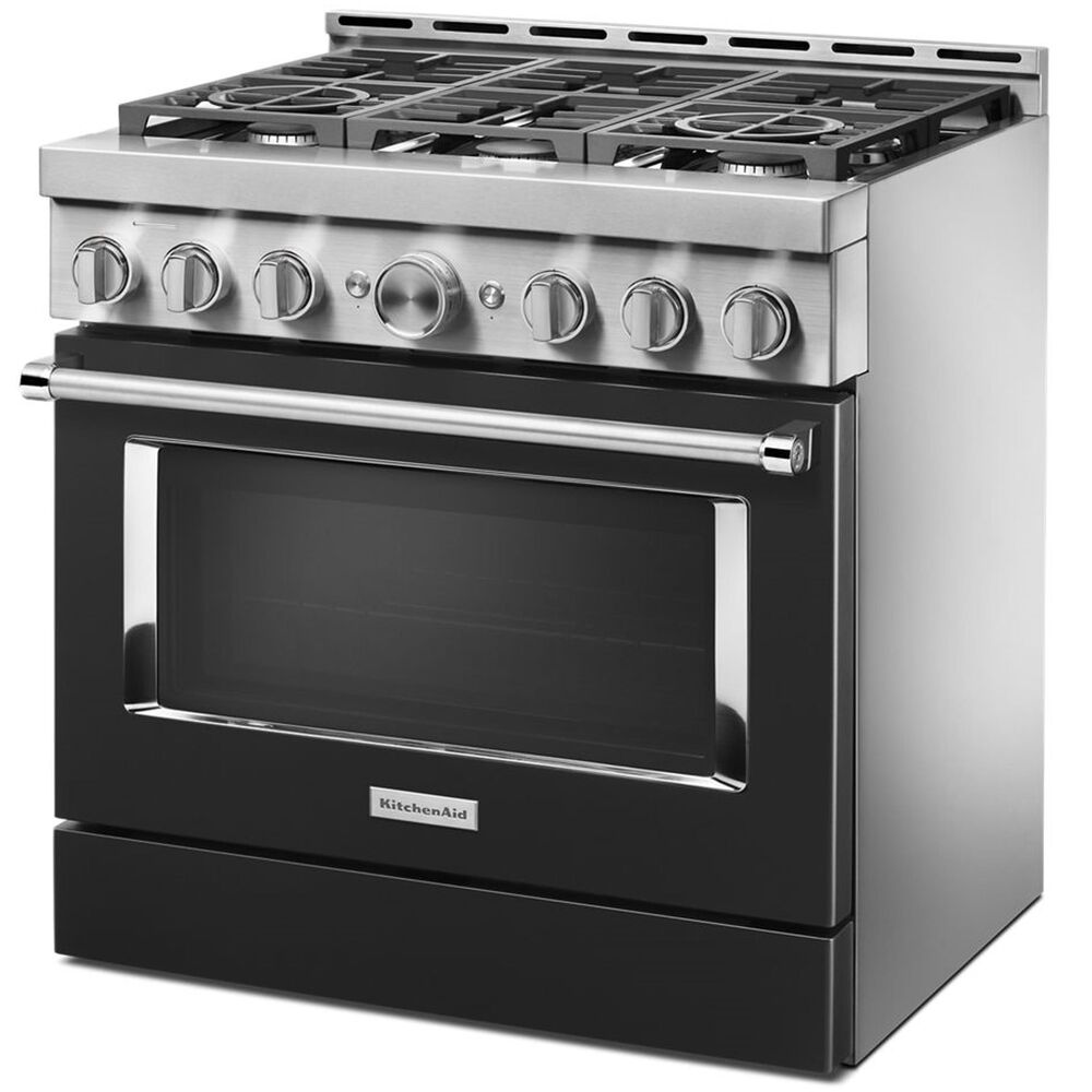 KitchenAid 36&quot; Professional Dual Fuel Range in Imperial Black, , large