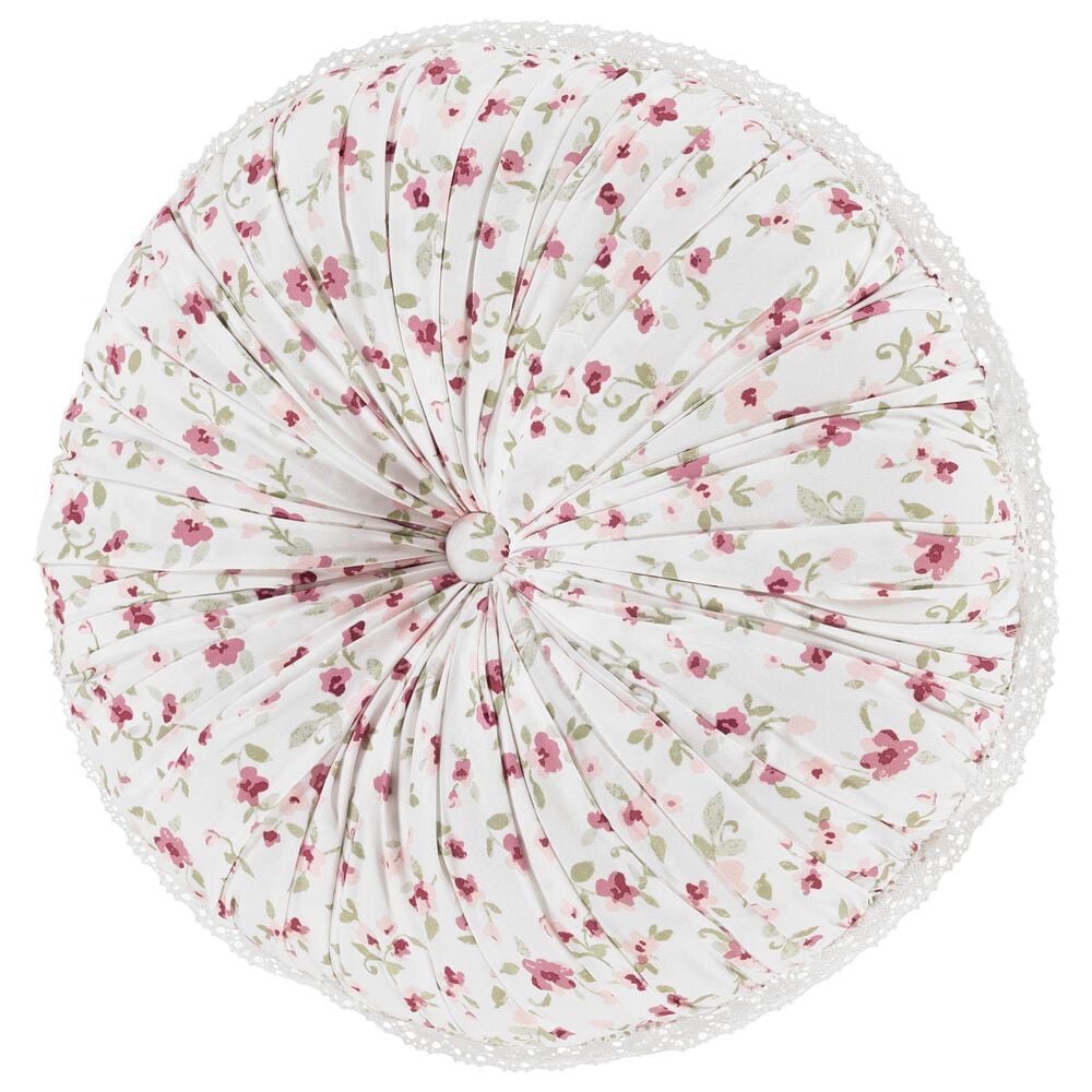 J. Queen New York Bungalow 15" Round Throw Pillow in Rose, , large