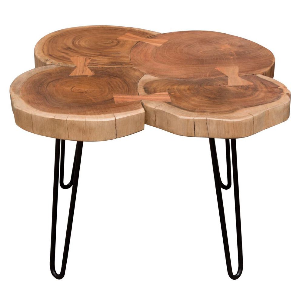 37B Joss Acacia Live Edge Square Coffee Table in Natural and Black, , large