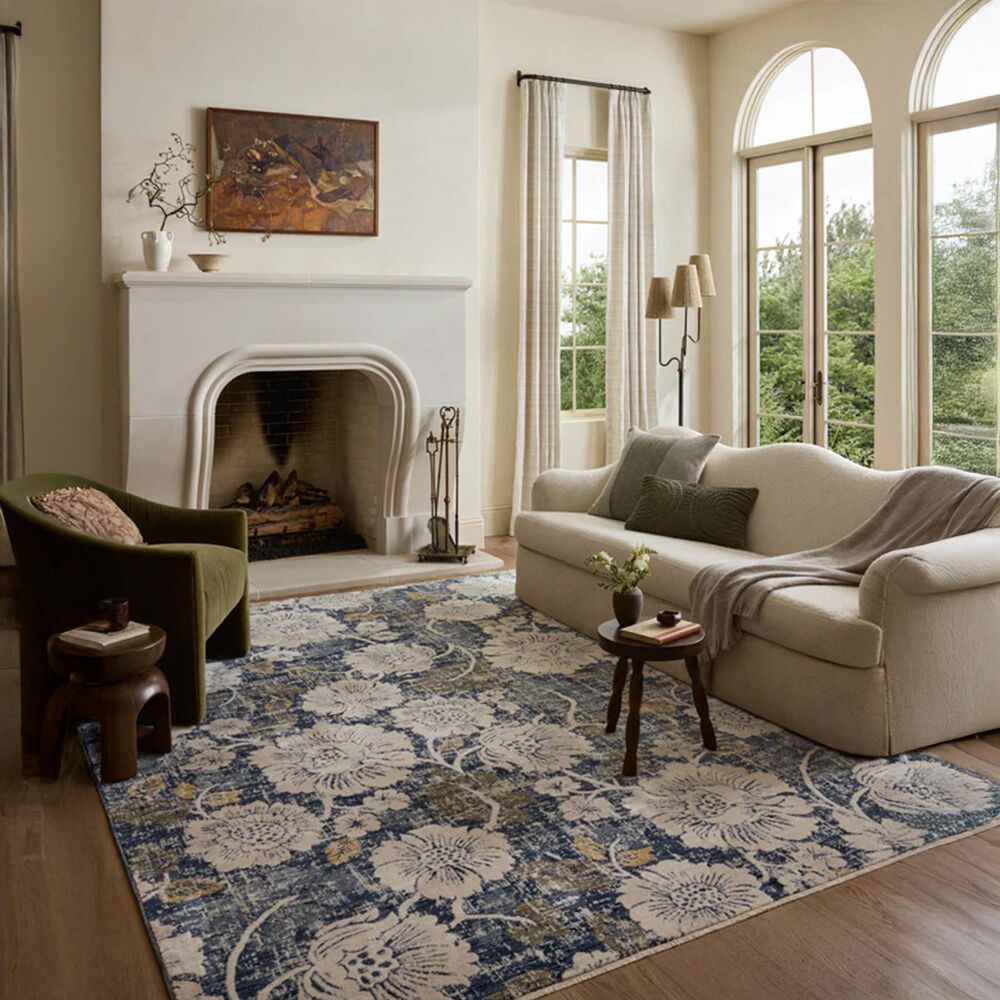 Loloi Eileen Denim and Natural 2&#39;6&quot; x 7&#39;6&quot; Runner, , large