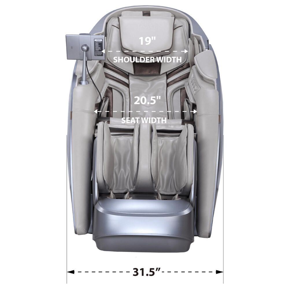Osaki OS-Pro 4D DuoMax SE Zero Gravity Massage Chair in Stormy Grey, , large