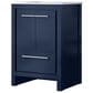 Lexora Home Lafarre 24" Single Bathroom Vanity in Navy Blue with 2 cm White Cultured Marble Top and Rectangular Sink, , large