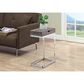 Monarch Specialties 24.5" Side Table in Dark Taupe and Chrome, , large