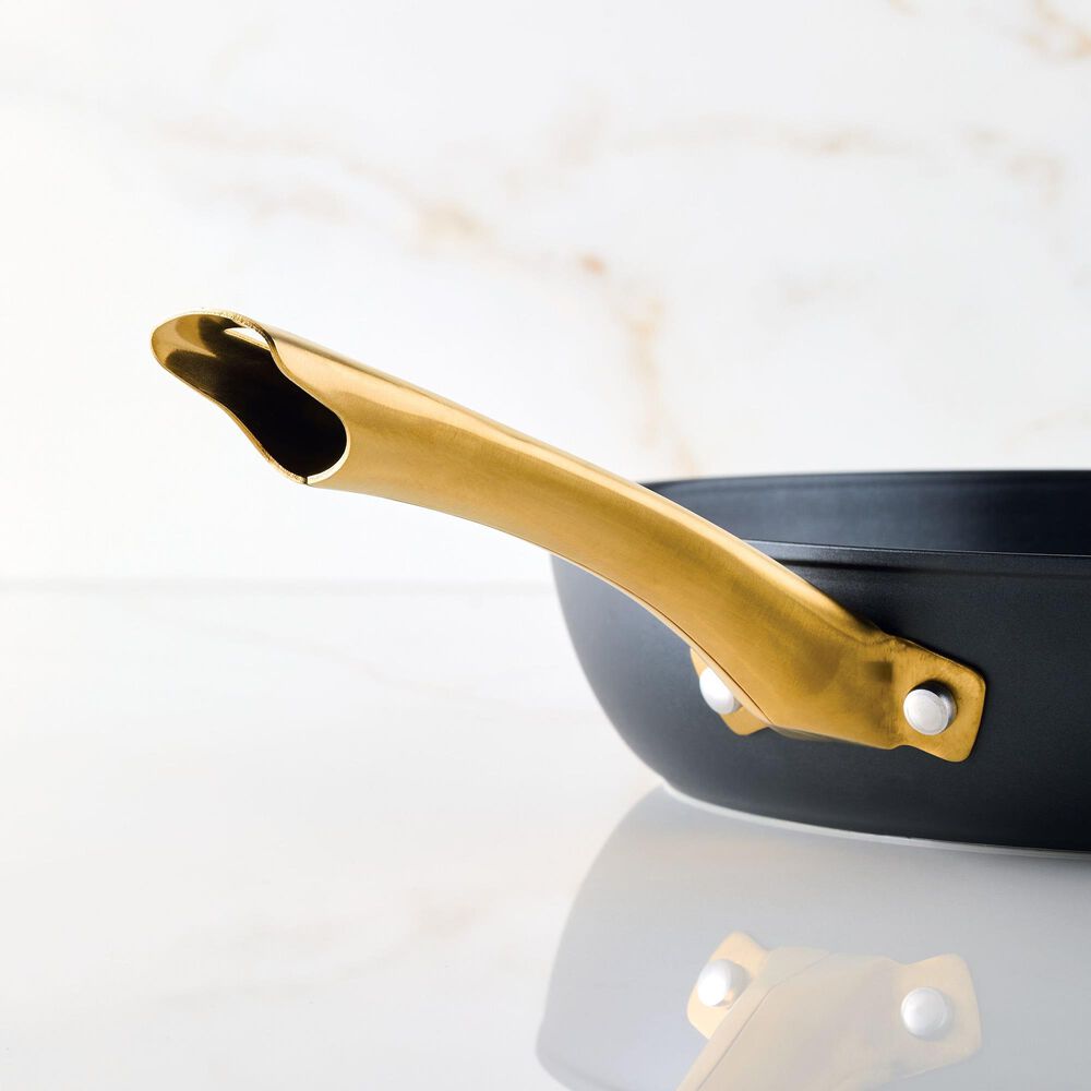Faber Forged Induction 12.25&quot; Ceramic Nonstick Frying Pan in Black and Gold, , large