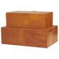 Maple and Jade 14.1" 2-Piece Handmade Storage Decorative Box Set in Brown, , large
