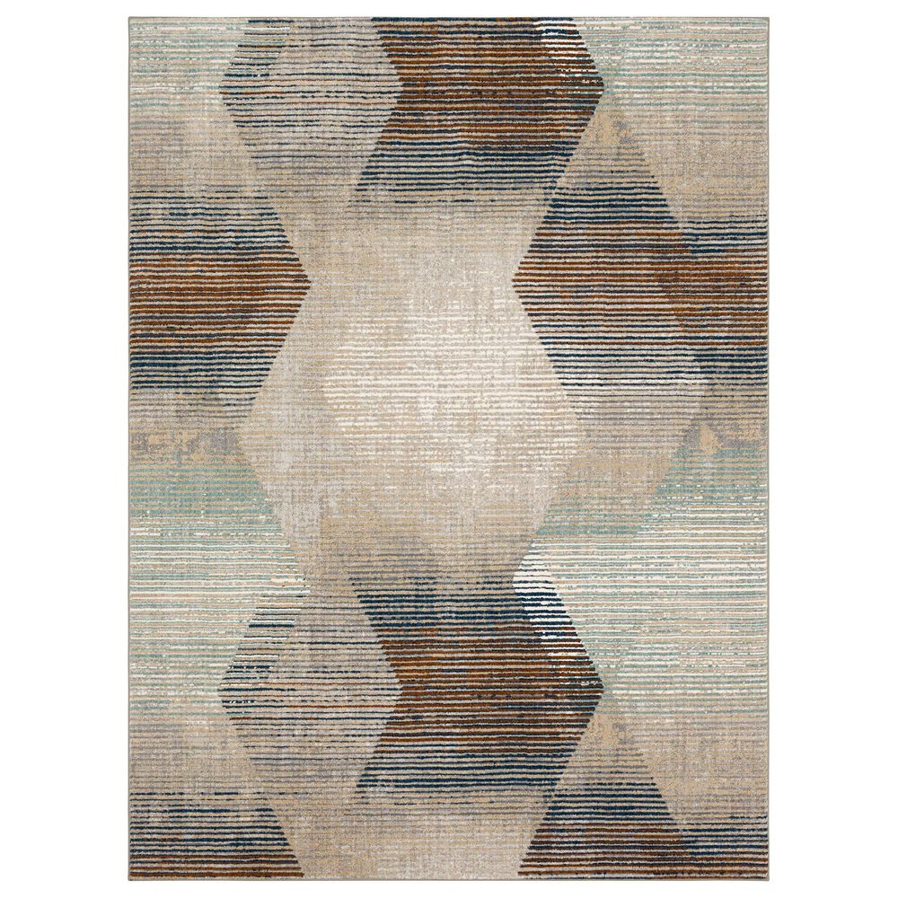 Karastan Epiphany Precarious Stria 2"4" x 7"10" Frost Grey Runner, , large