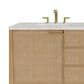 James Martin Vanities Solene 72" Double Bathroom Vanity in Seaside Oak with 3 cm Eternal Jasmine Pearl Quartz Top and Rectangular Sinks, , large