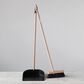 Creative Coop 2-Piece Beech Wood Broom and Standing Metal Dust Pan Set in Natural and Black, , large