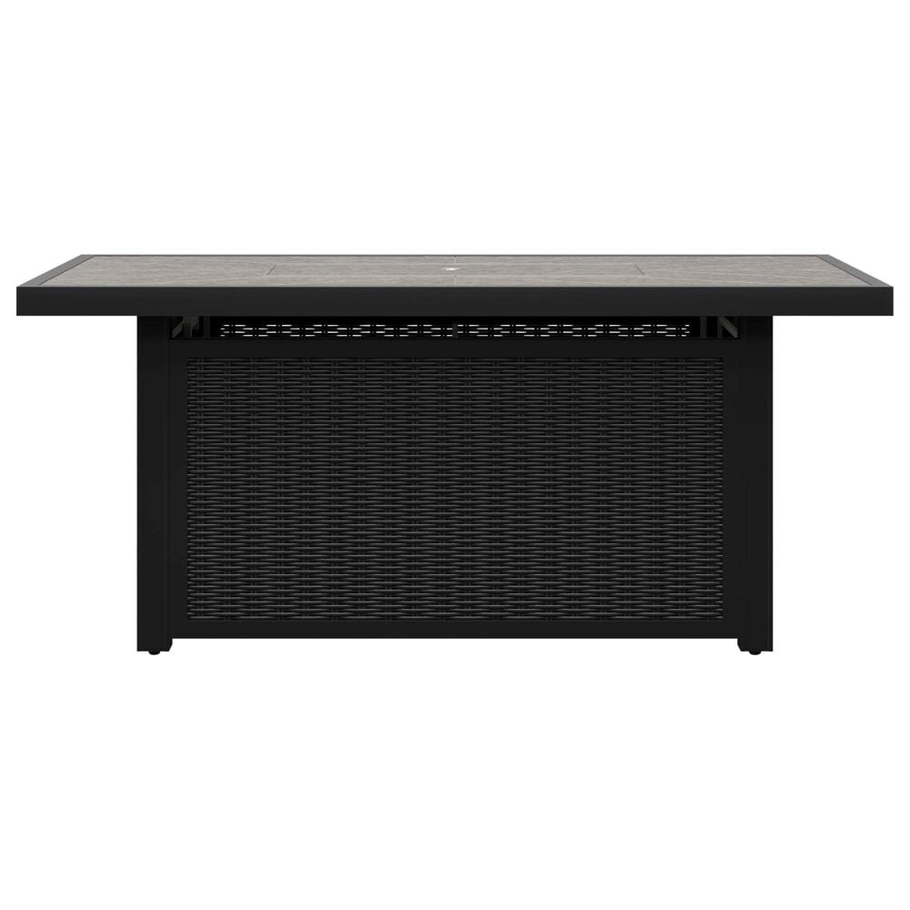 Ashley Beachcroft Rectangular Fire Pit Table in Black and Light Gray, , large