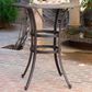 Hearth and Haven Patio Bar Table with Lattice Top and Umbrella Holder in Bronze, , large