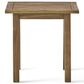 Hearth and Haven Selma Outdoor End Table with Slatted Top and Curved Legs in Natural Stained, , large