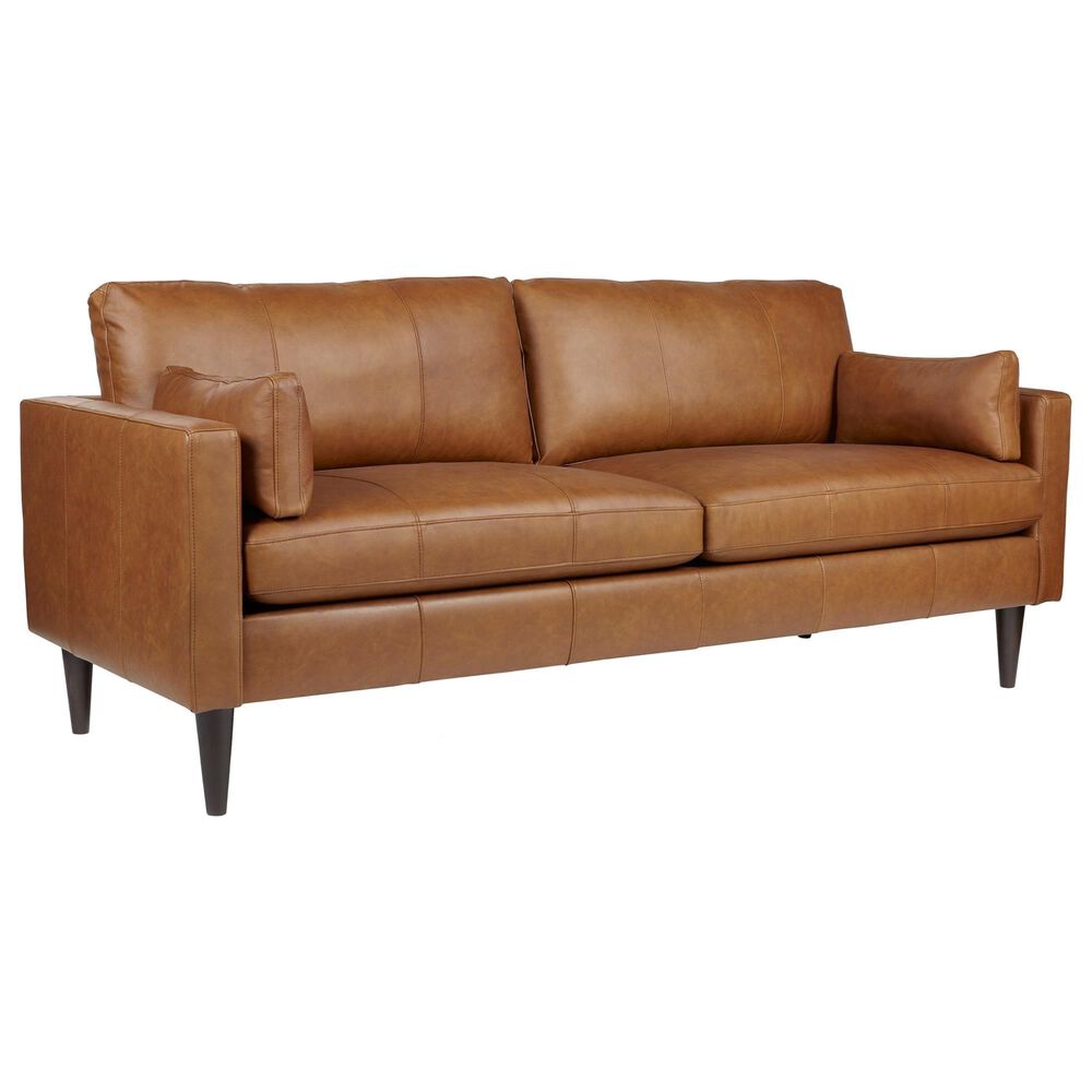 Best Home Furnishings Trafton Sofa in Brosmer Rust and Espresso Finish Nebraska Furniture Mart