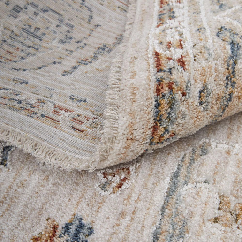 Feizy Pasha 2&#39; x 3&#39; Ivory and Blue Area Rug, , large
